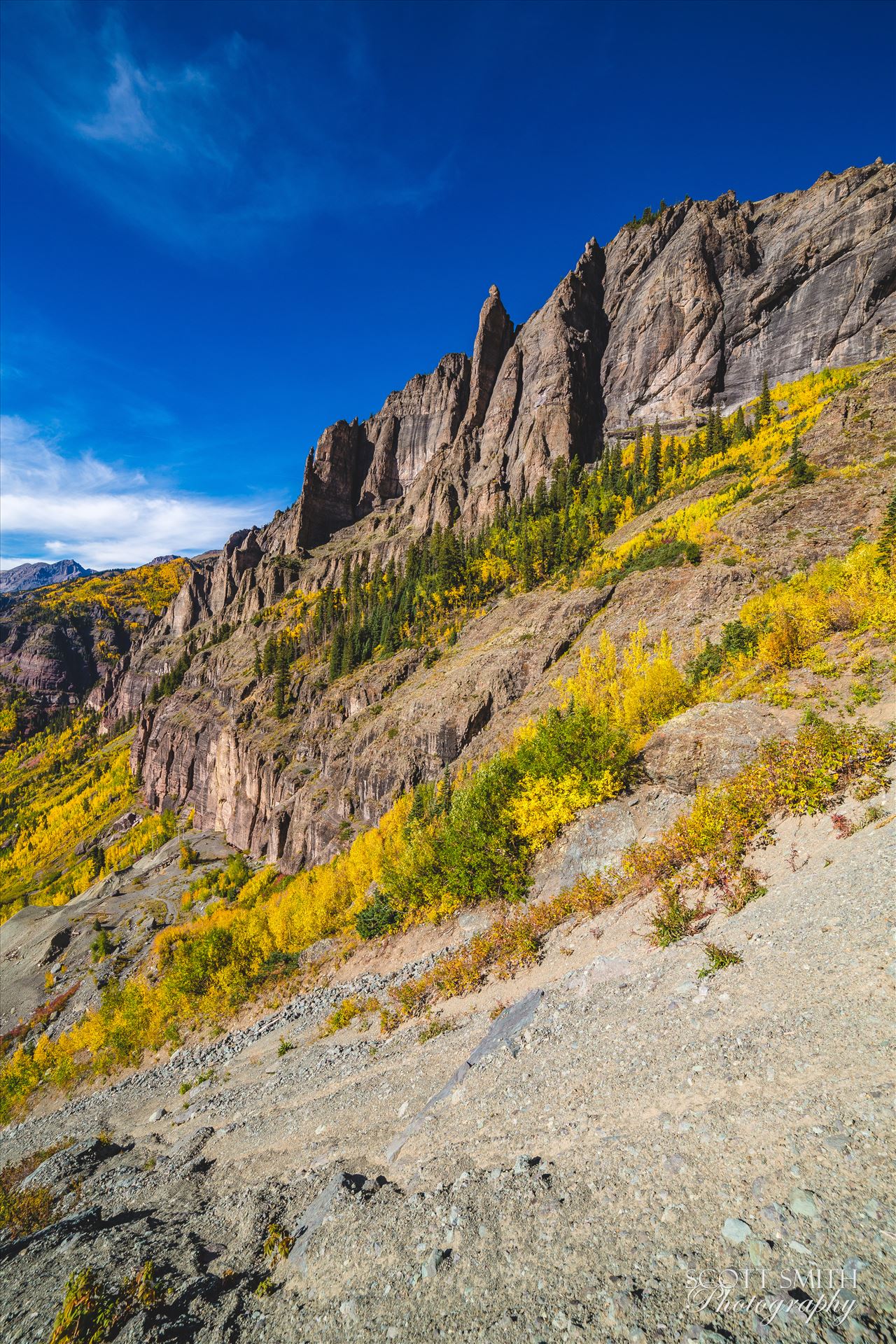 Telluride, Colorado - Telluride from Black Bear Pass in October, 2015. by Scott Smith Photos