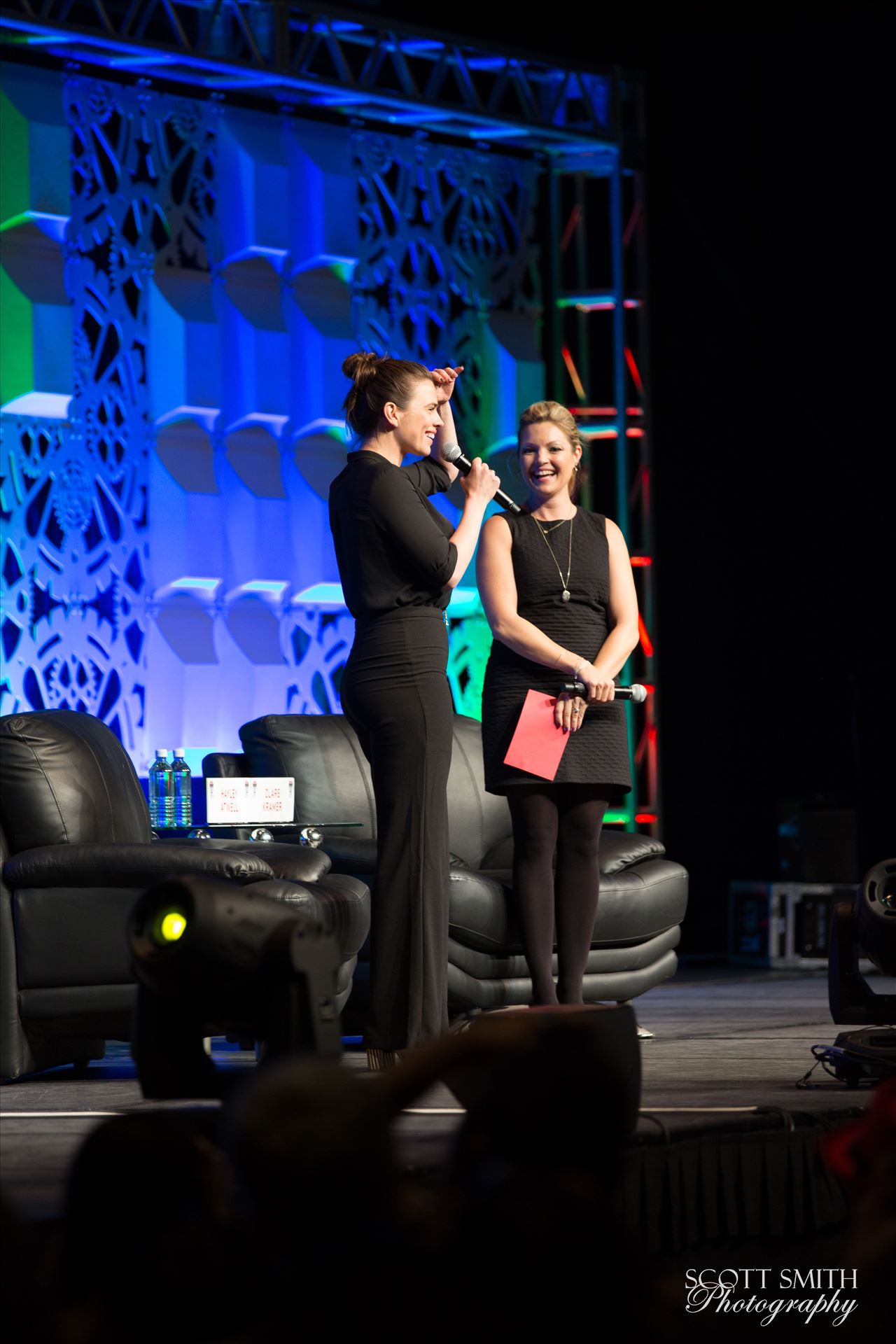 Denver Comic Con 2016 17 - Denver Comic Con 2016 at the Colorado Convention Center.  Clare Kramer and Haley Atwell. by Scott Smith Photos