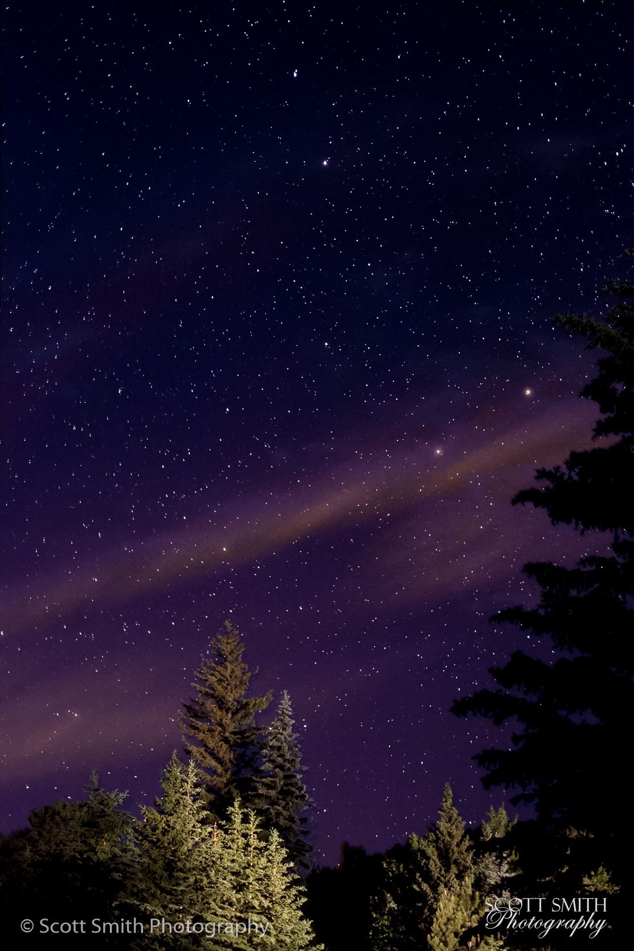 Starry Night - The big dipper shines near Bailey, Colorado on the 4th of July, 2014. by Scott Smith Photos