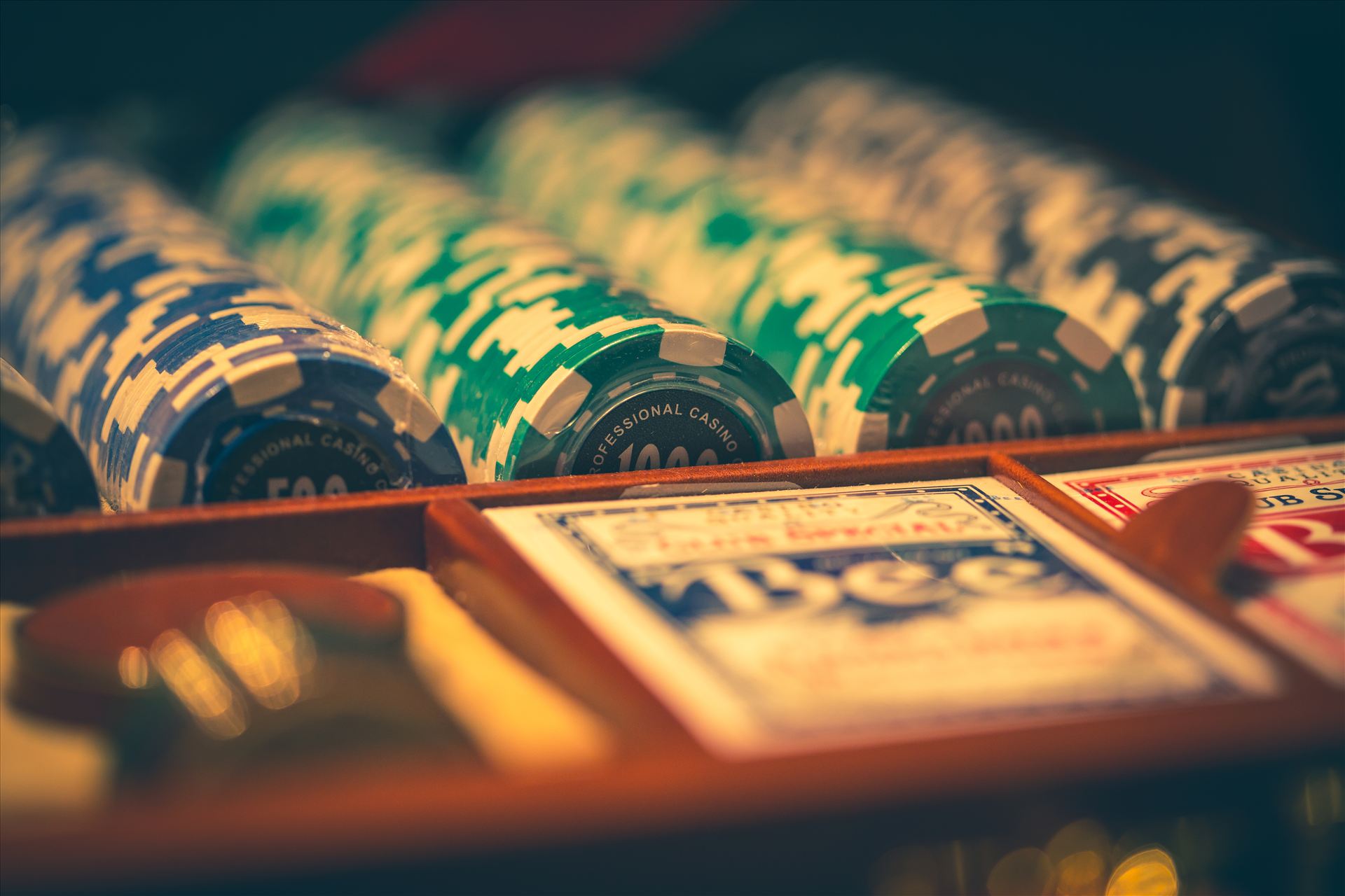 Games of Chance II - Poker display in a store window at Cherry Creek Shopping Center, Denver Colorao. by Scott Smith Photos