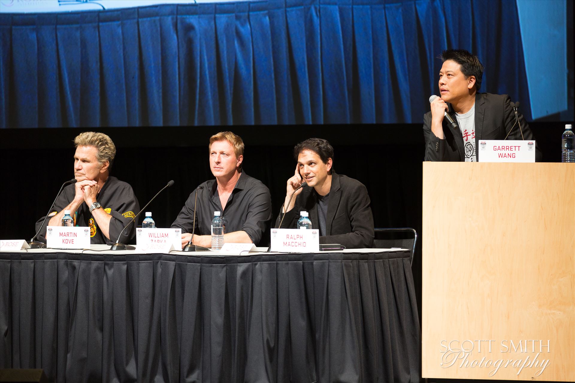 Denver Comic Con 2016 39 - Denver Comic Con 2016 at the Colorado Convention Center. Garrett Wang, Ralph Macchio, Martin Kove and William Zabka. by Scott Smith Photos