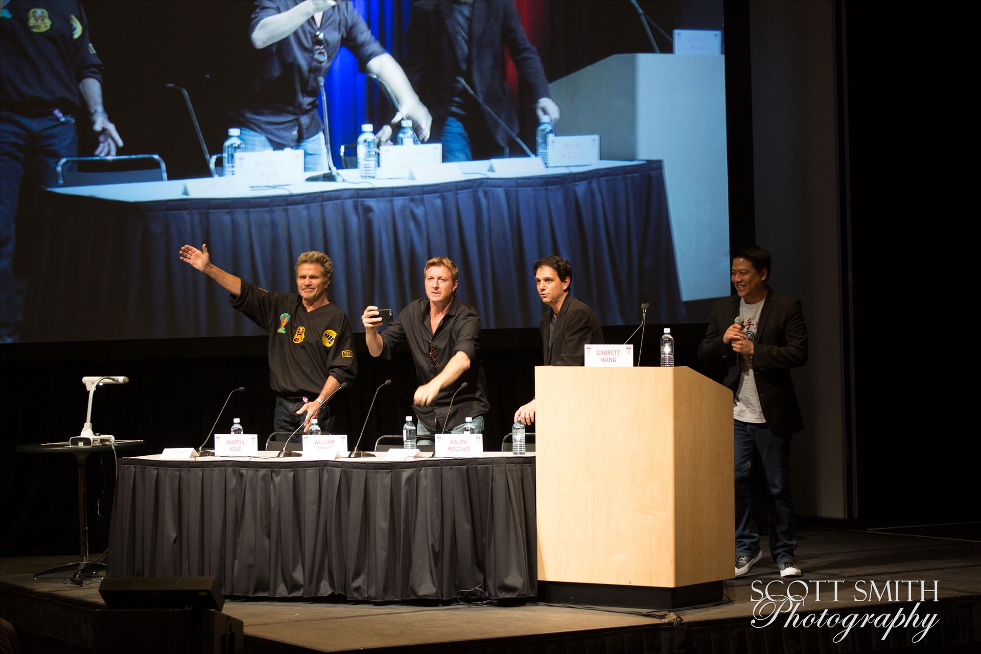 Denver Comic Con 2016 34 - Denver Comic Con 2016 at the Colorado Convention Center. Garrett Wang, Ralph Macchio, Martin Kove and William Zabka. by Scott Smith Photos