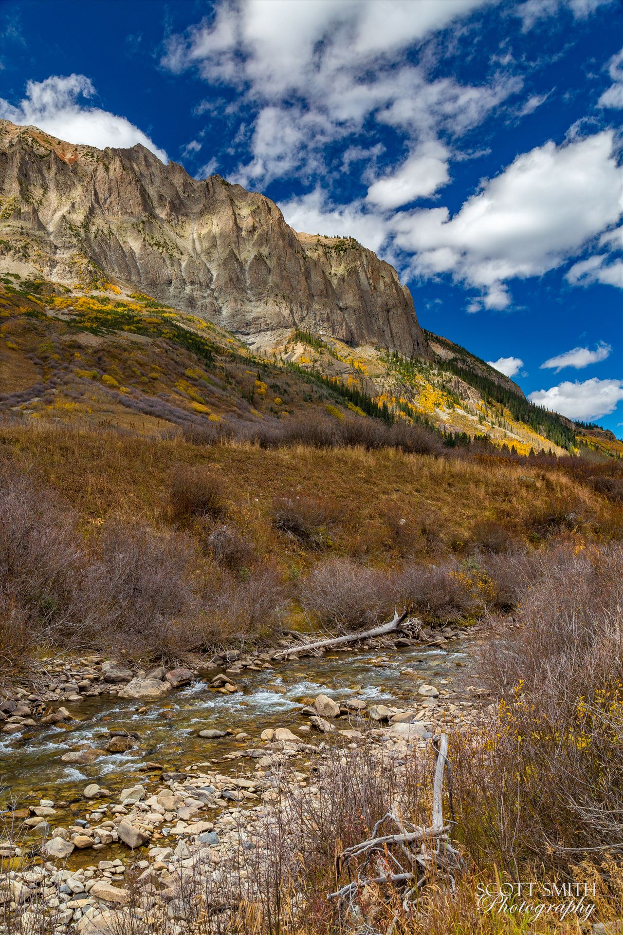 Gothic and East River - One of the small East River tributaries trickles past Gothic Mountain near Crested Butte, Colorado. by Scott Smith Photos