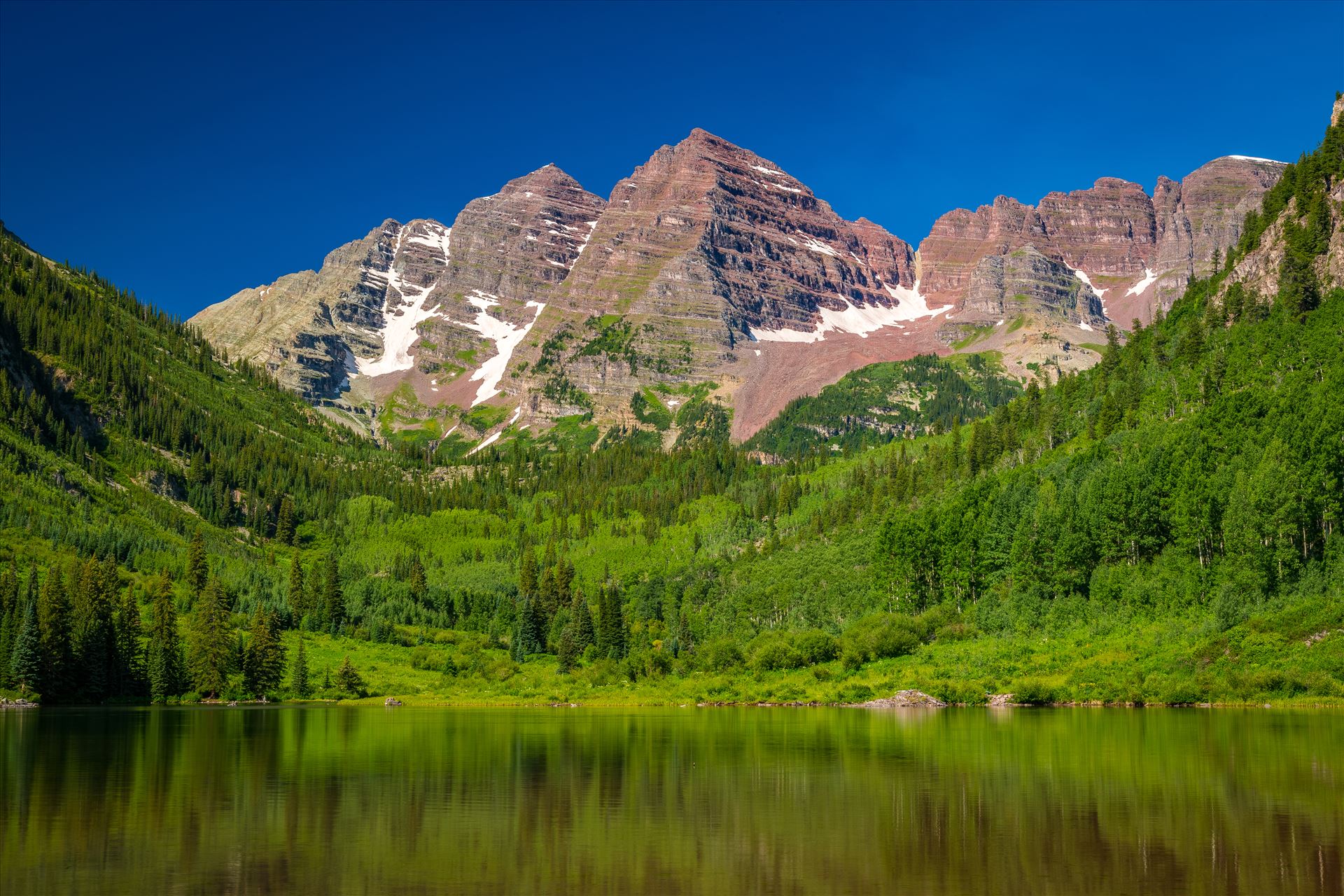 Maroon Bells in Summer No 08 -  by Scott Smith Photos