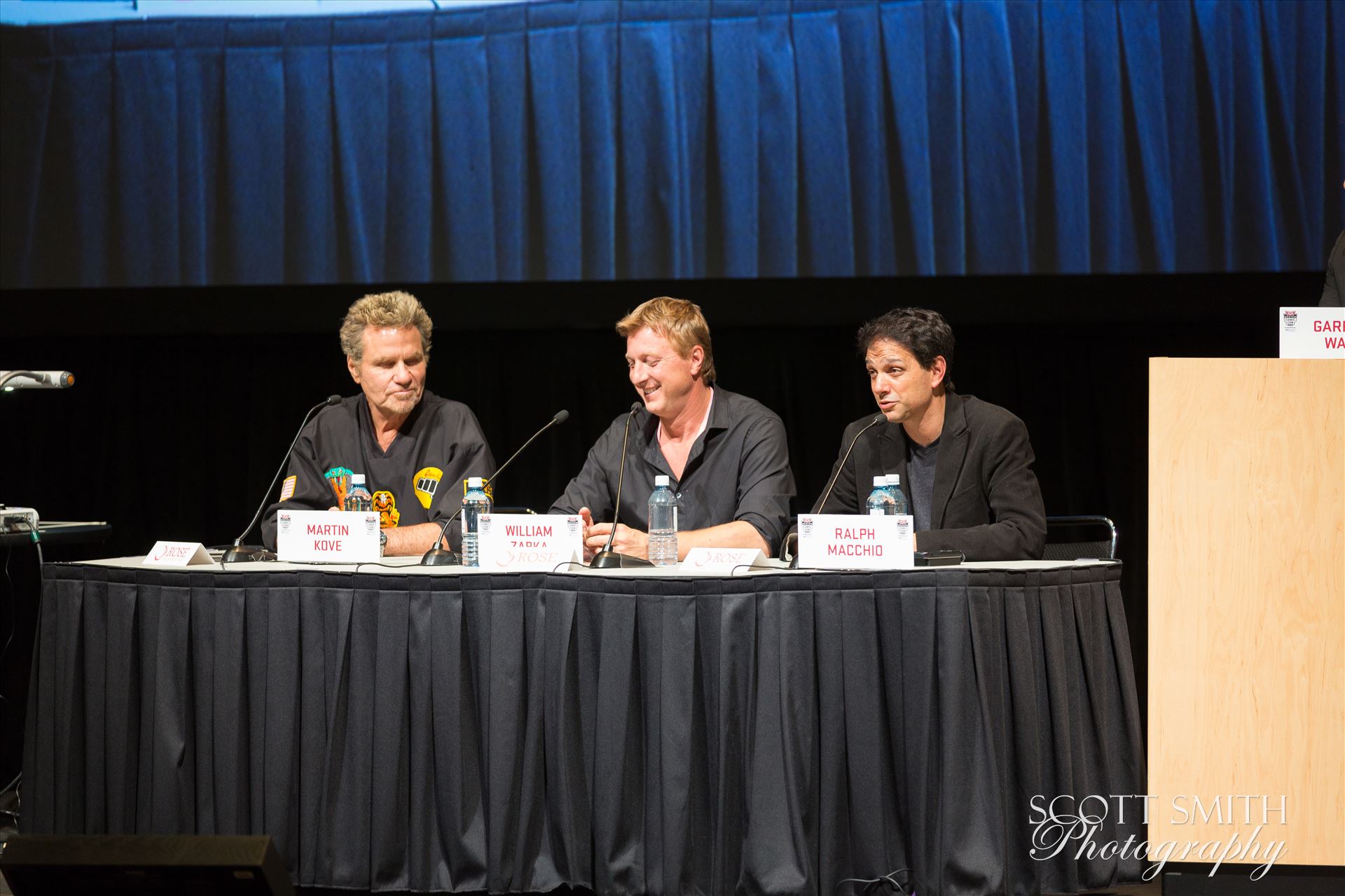 Denver Comic Con 2016 41 - Denver Comic Con 2016 at the Colorado Convention Center. Garrett Wang, Ralph Macchio, Martin Kove and William Zabka. by Scott Smith Photos