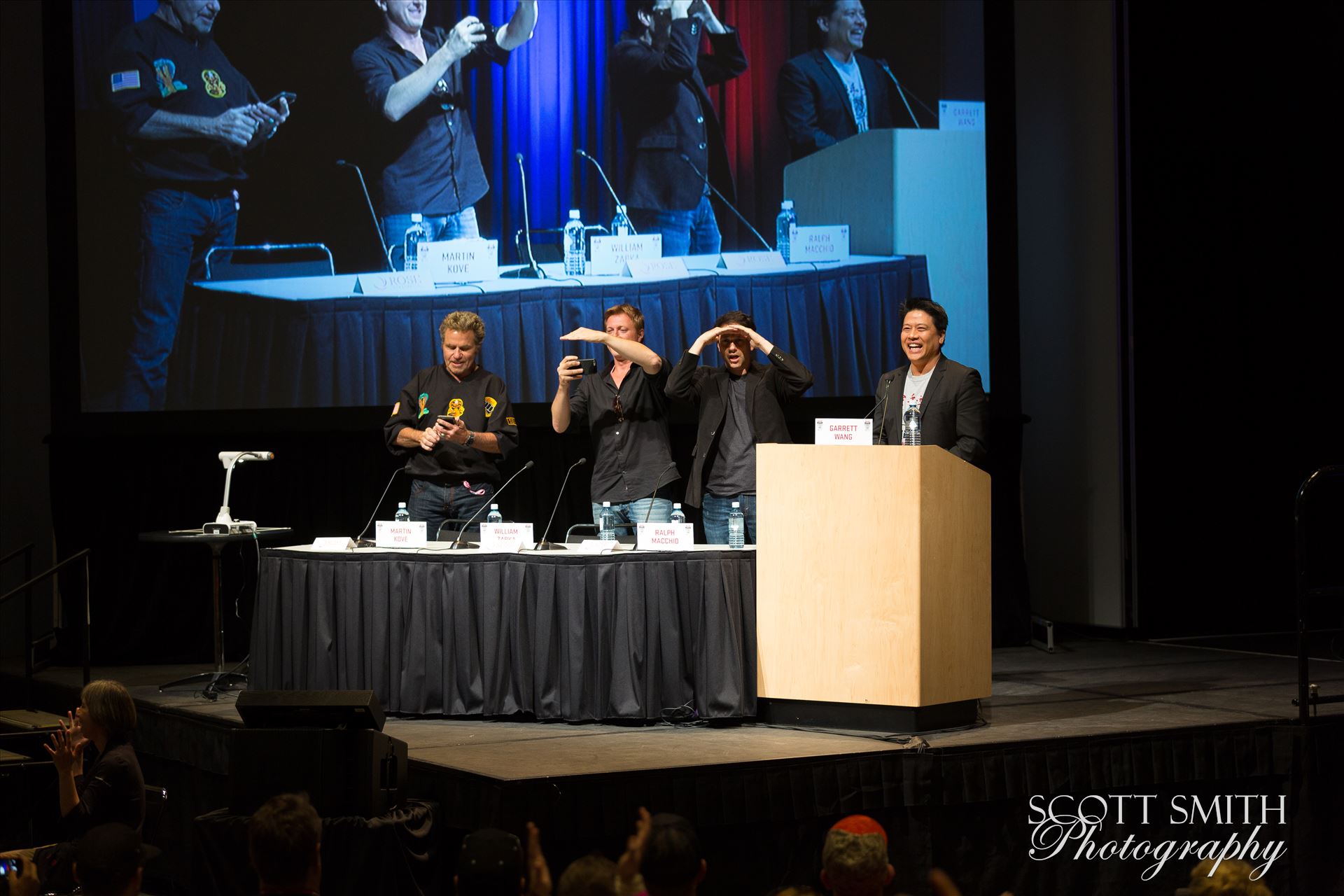 Denver Comic Con 2016 35 - Denver Comic Con 2016 at the Colorado Convention Center. Garrett Wang, Ralph Macchio, Martin Kove and William Zabka. by Scott Smith Photos