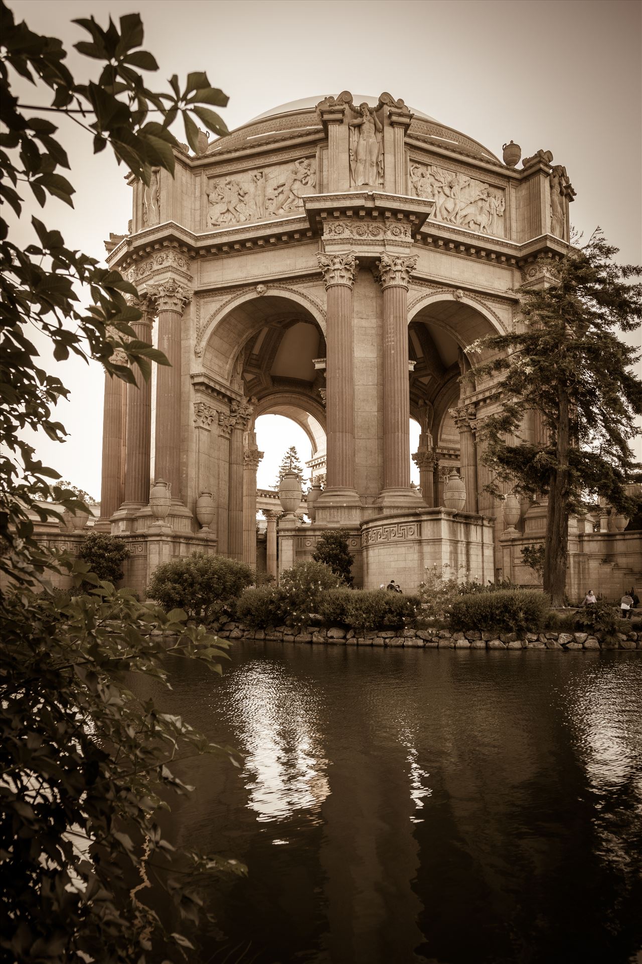 Palace of Fine Arts Sepia -  by Scott Smith Photos