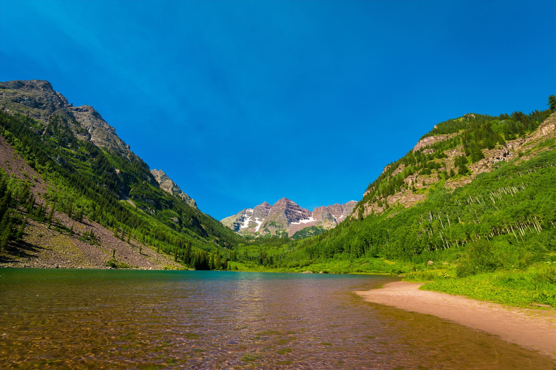 Maroon Bells in Summer No 13 -  by Scott Smith Photos