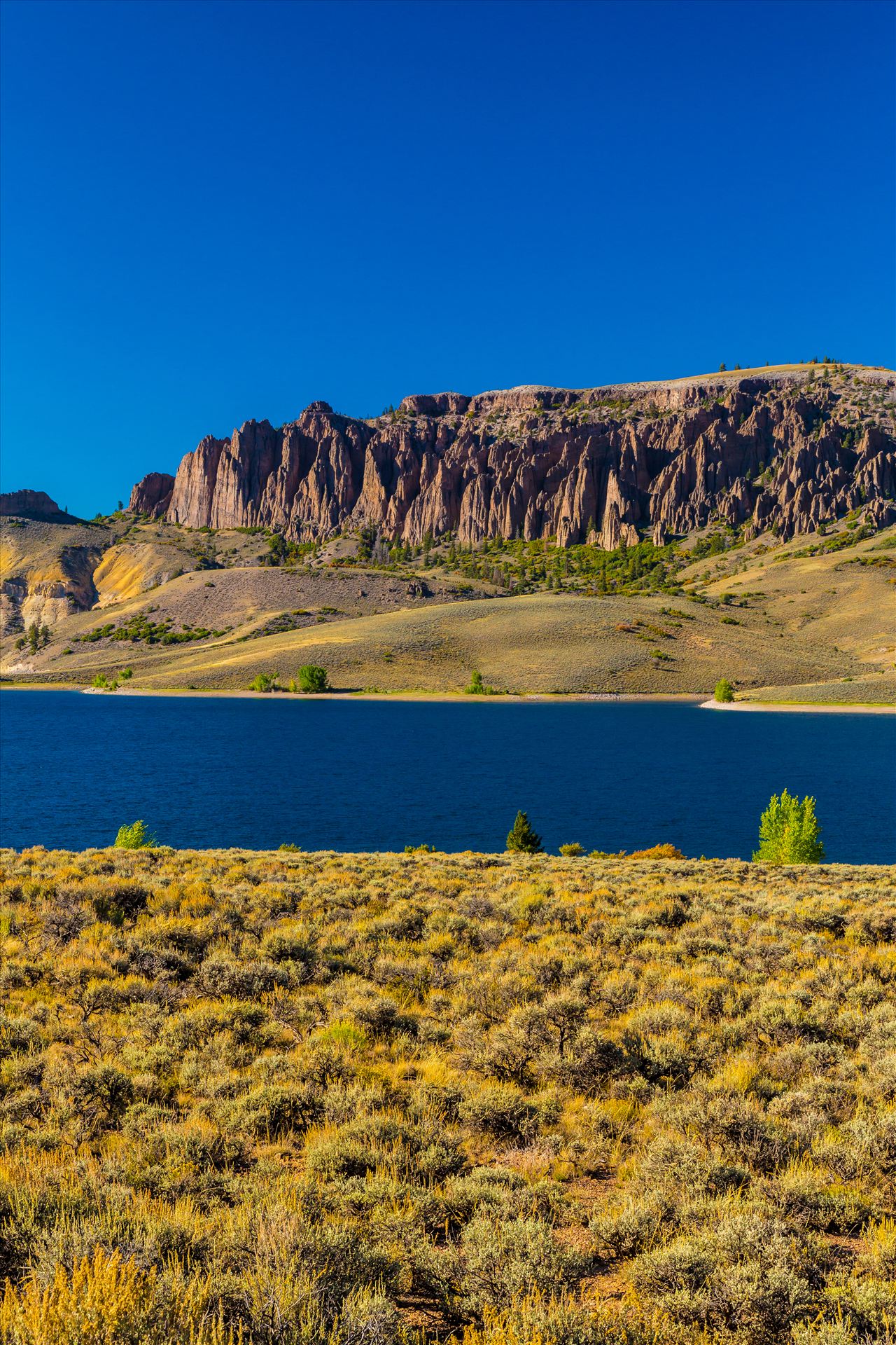 Dillon Pinnacles and Gunnison River II - The Dillon Pinnacles tower over the beautiful Gunnison River, near Gunnison Colorado. by Scott Smith Photos