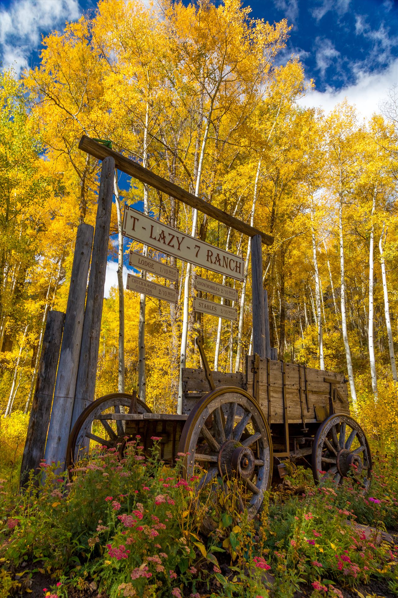 T-Lazy 7 Ranch - The T-Lazy 7 Ranch on Maroon Drive near Aspen, Colorado. by Scott Smith Photos