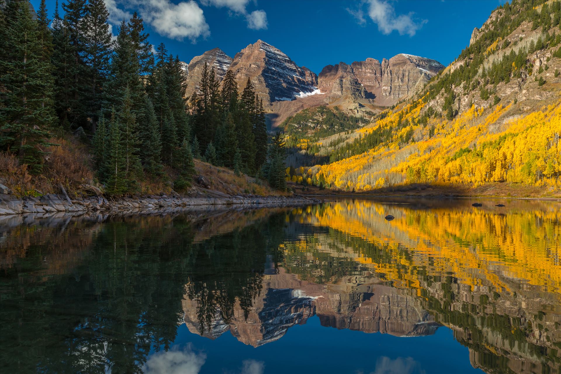 Maroon Bells and Maroon Lake No 2 -  by Scott Smith Photos