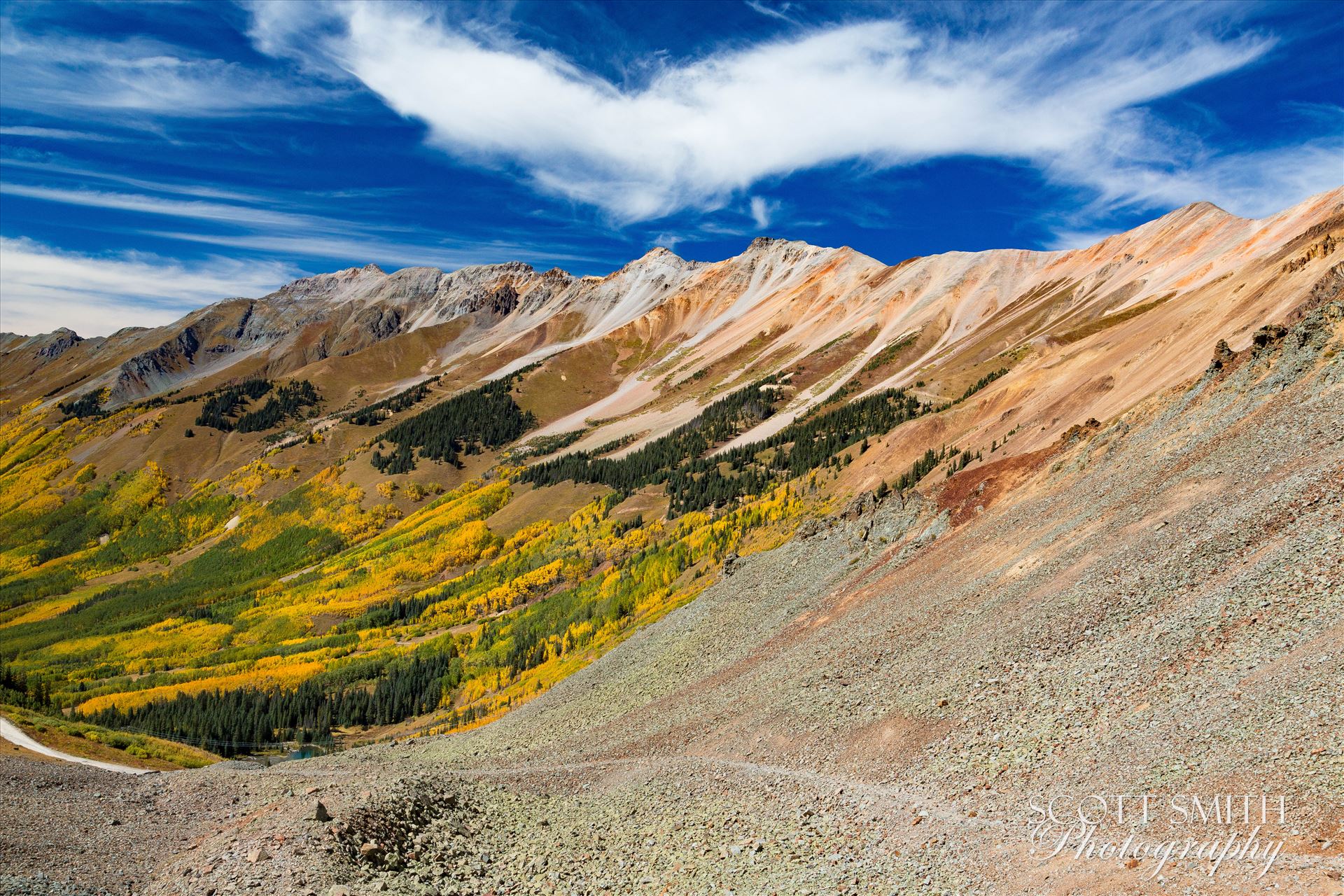 Ophir Pass 1 - Just west of the Ophir Pass summit, between Ouray and Silverton Colorado in the fall. by Scott Smith Photos