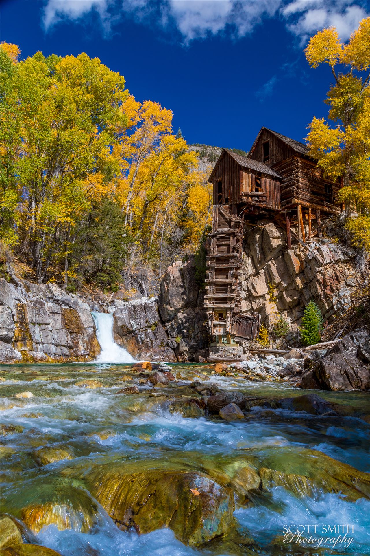 Crystal Mill, Colorado 04 - The Crystal Mill, or the Old Mill is an 1892 wooden powerhouse located on an outcrop above the Crystal River in Crystal, Colorado by Scott Smith Photos