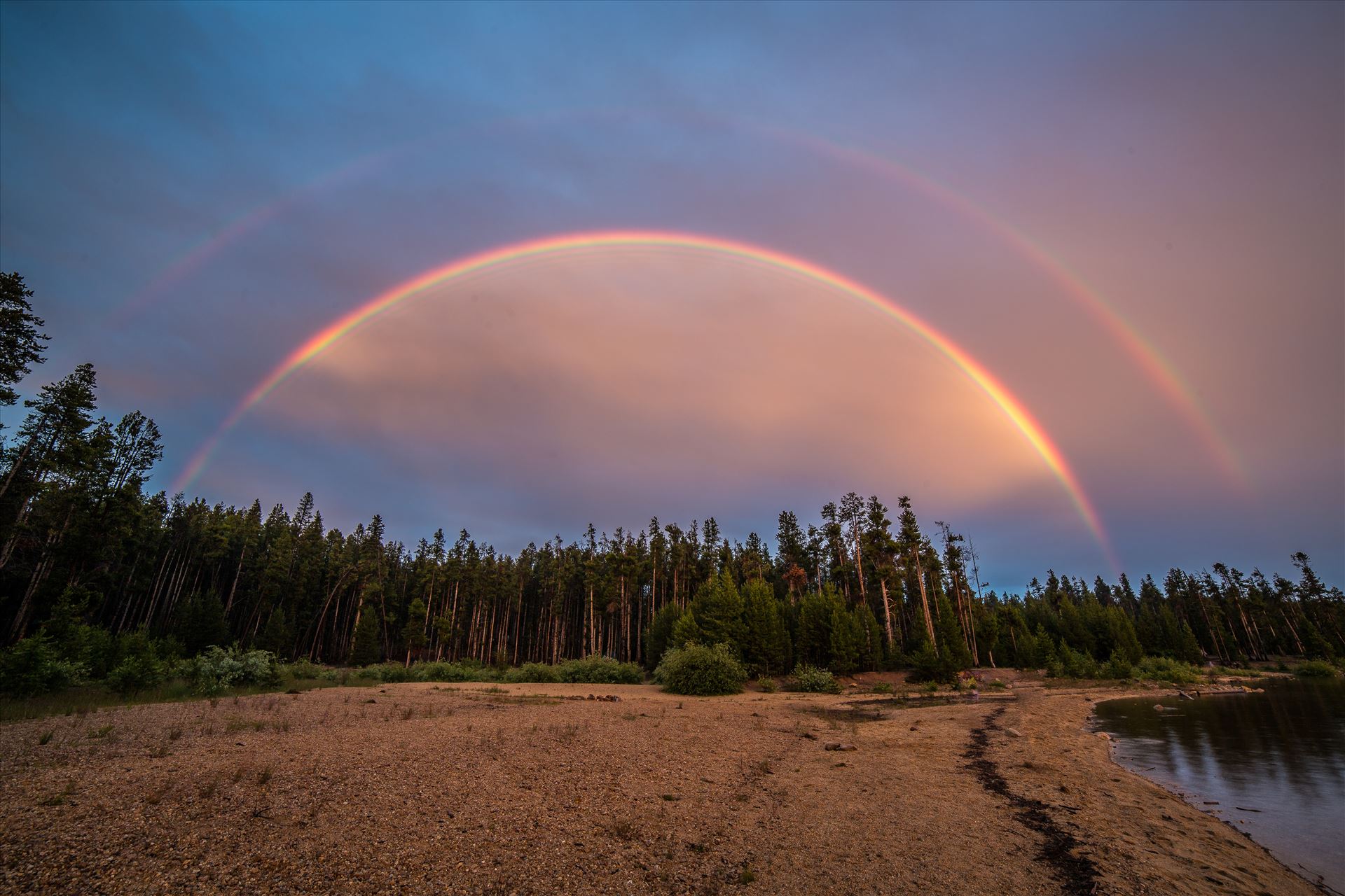 Double Rainbow at Turquoise Lake - A rare double Rainbow at Turqouise Lake , Colorado. by Scott Smith Photos