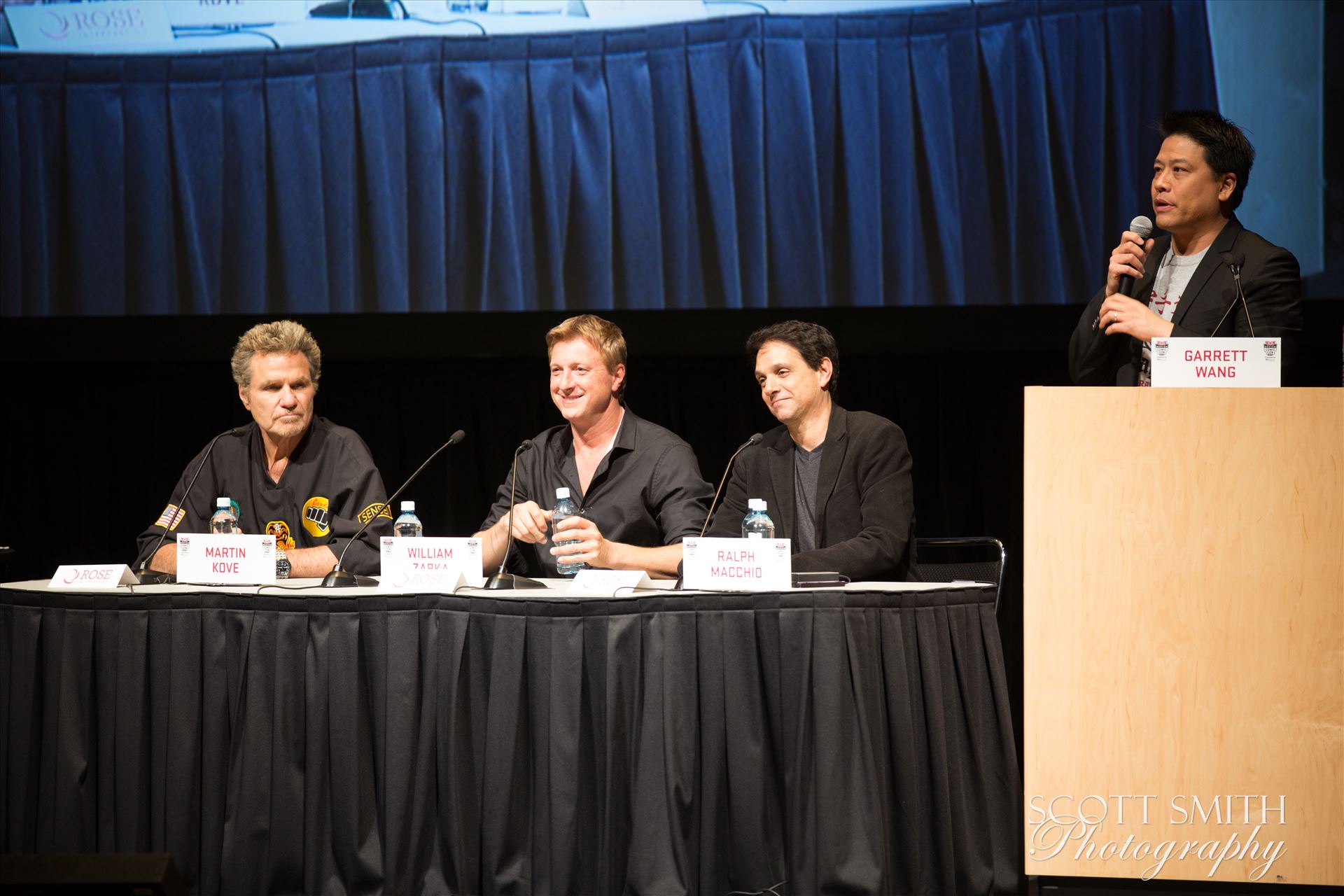 Denver Comic Con 2016 37 - Denver Comic Con 2016 at the Colorado Convention Center. Garrett Wang, Ralph Macchio, Martin Kove and William Zabka. by Scott Smith Photos