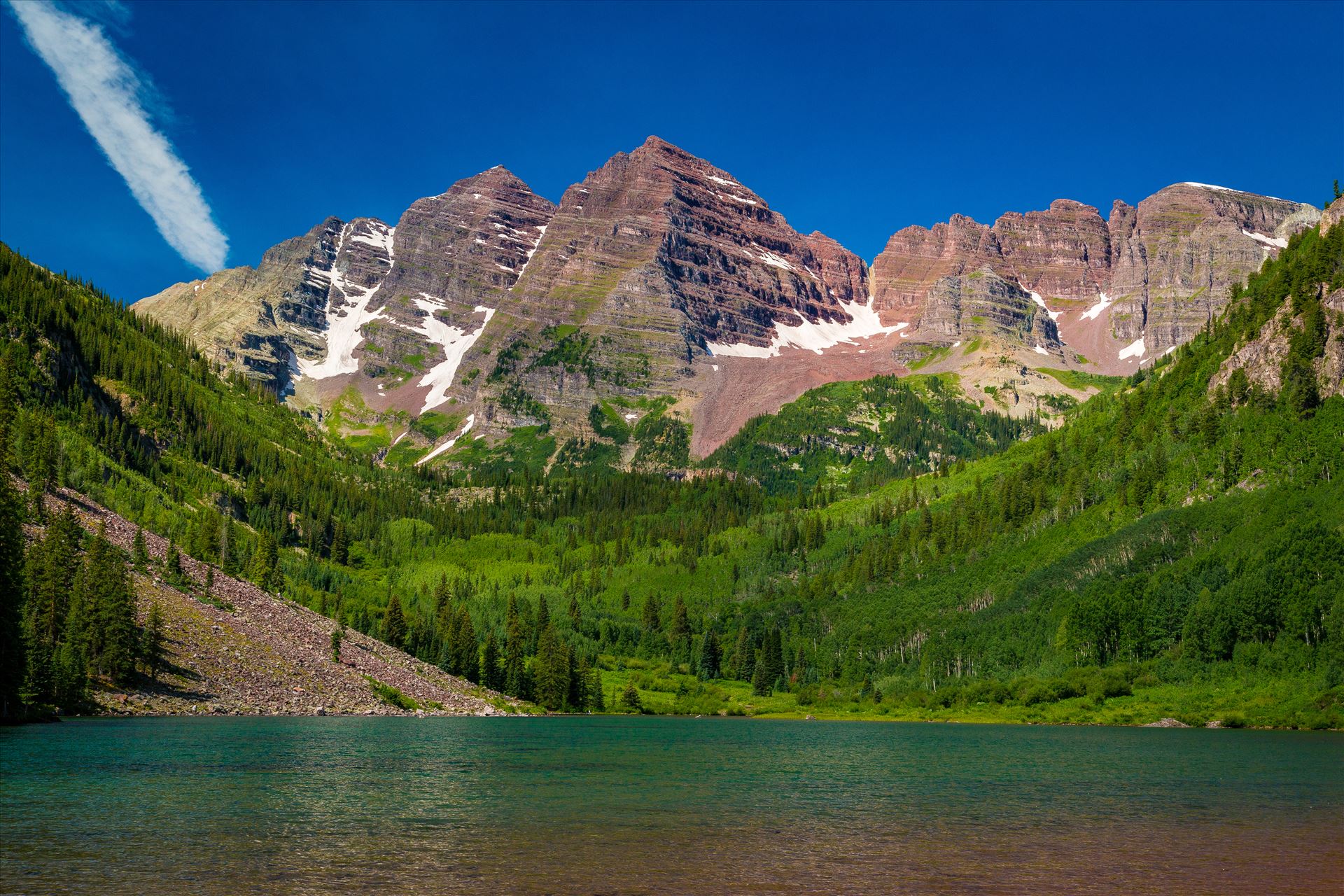 Maroon Bells in Summer No 04 -  by Scott Smith Photos