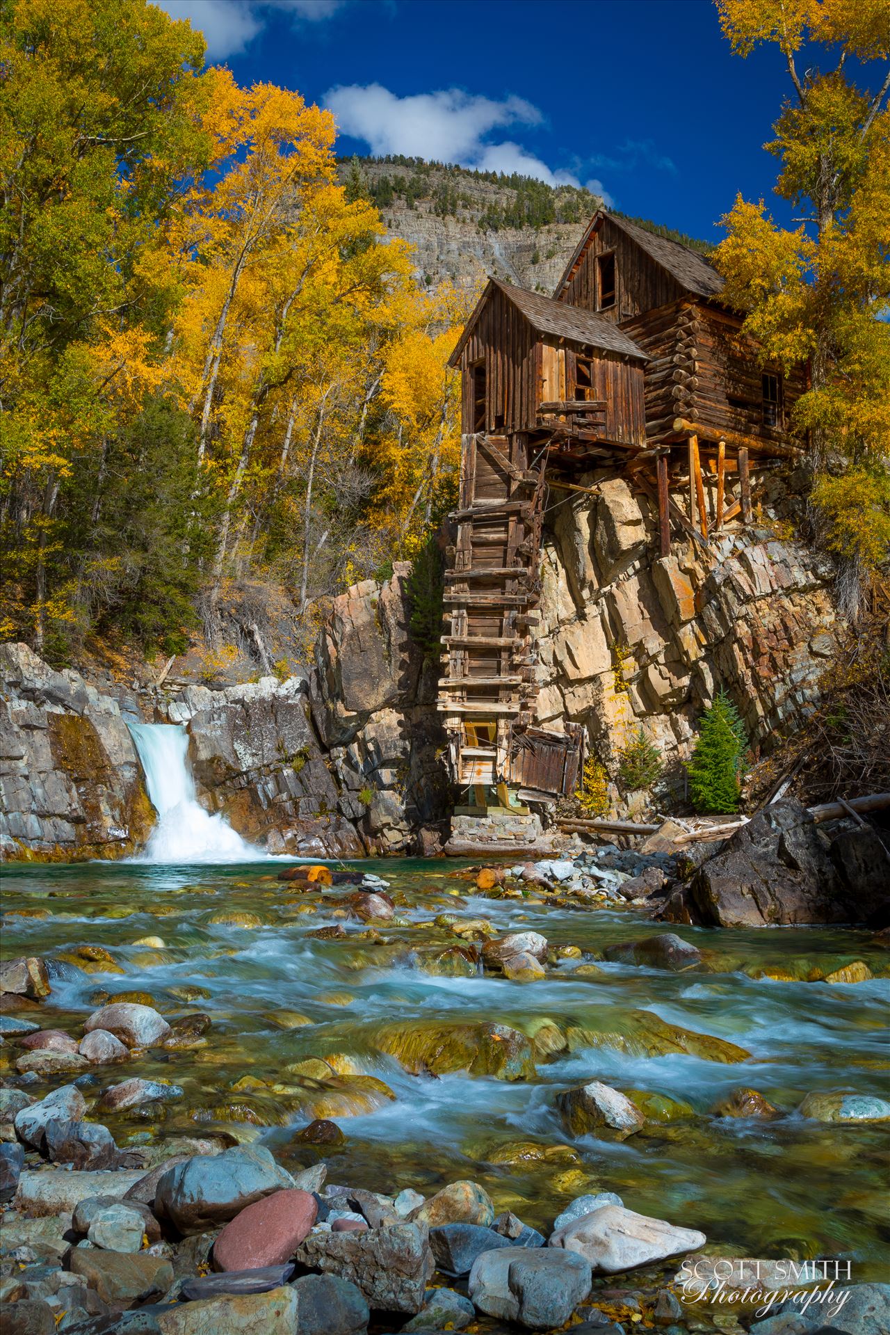 Crystal Mill, Colorado 08 - The Crystal Mill, or the Old Mill is an 1892 wooden powerhouse located on an outcrop above the Crystal River in Crystal, Colorado by Scott Smith Photos