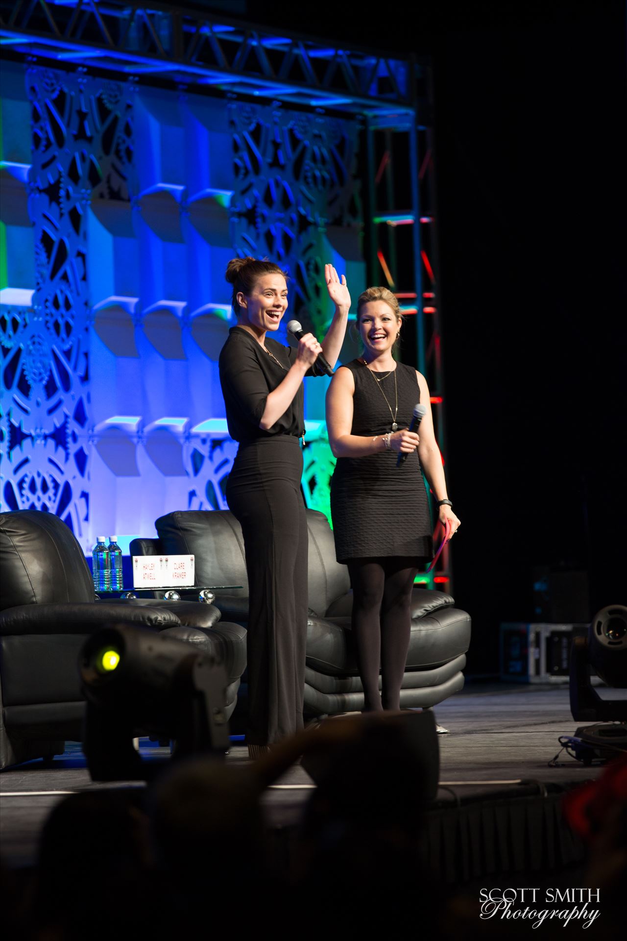 Denver Comic Con 2016 18 - Denver Comic Con 2016 at the Colorado Convention Center. Clare Kramer and Haley Atwell. by Scott Smith Photos