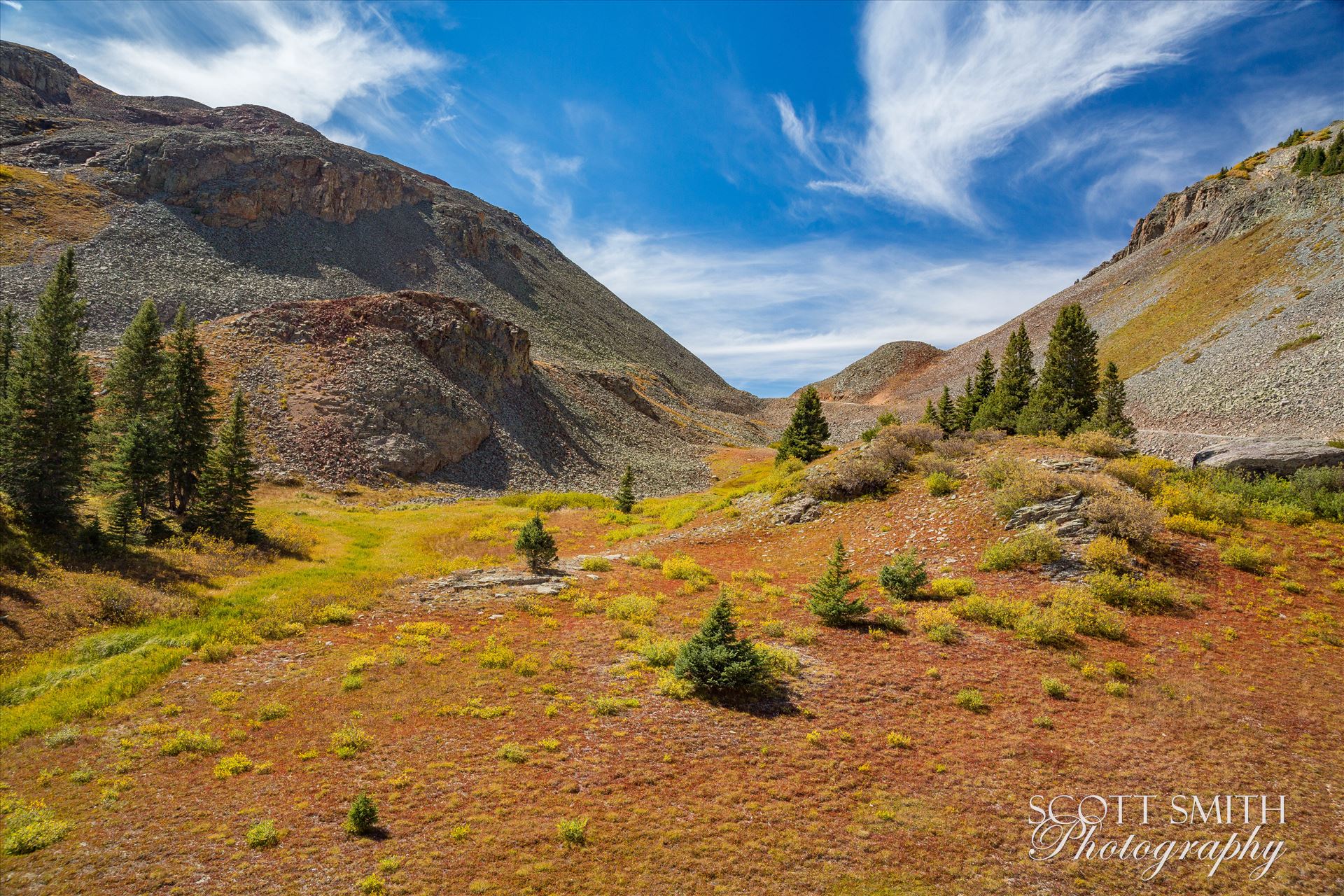 Ophir Pass Summit 2 - Near the summit of Ophir Pass, between Ouray and Silverton Colorado in the fall. by Scott Smith Photos