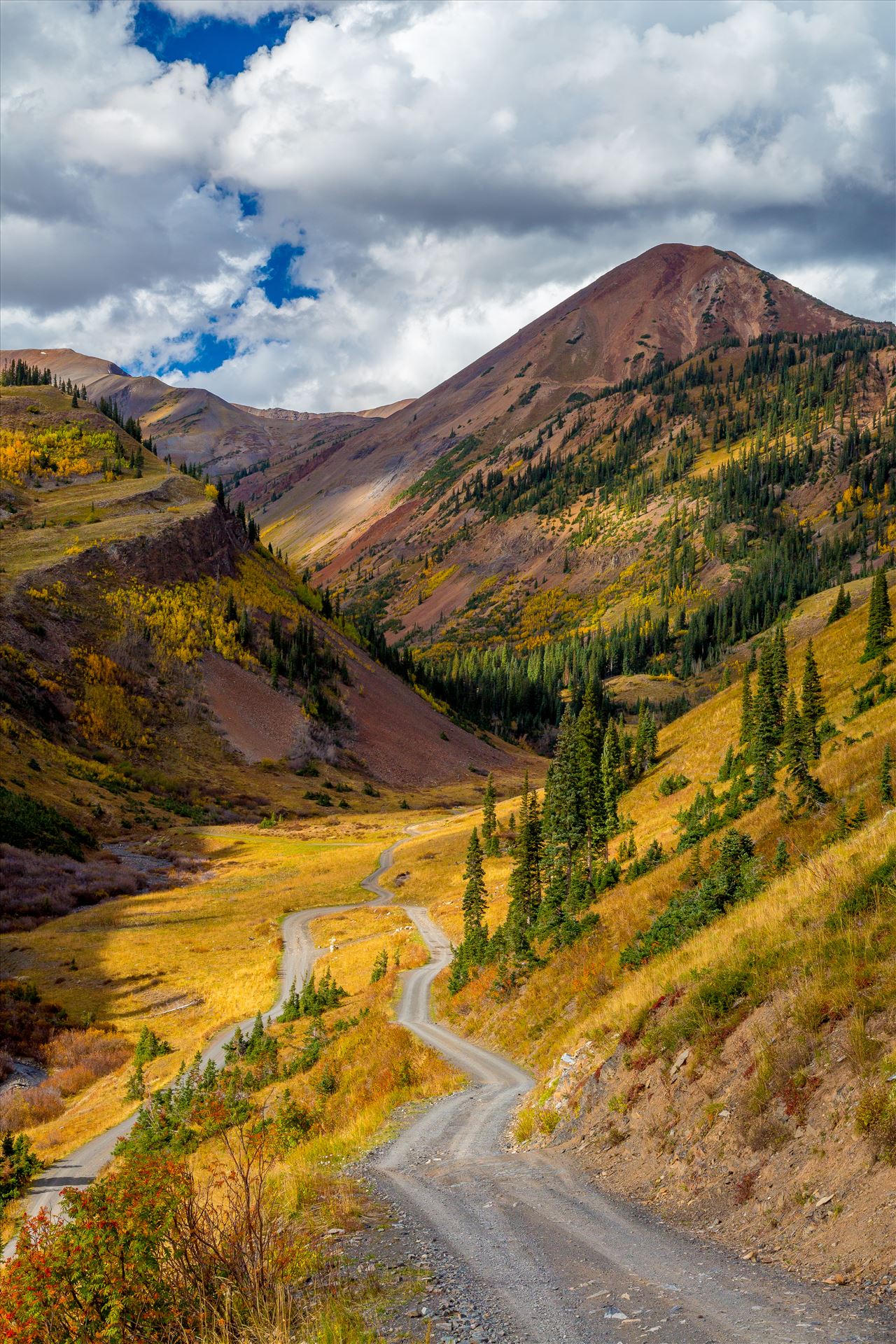 Washington Gulch No. 2 - Driving down from the summit of Gothic Road after Mount Baldy, Washington Gulch opens into a beautiful valley. by Scott Smith Photos