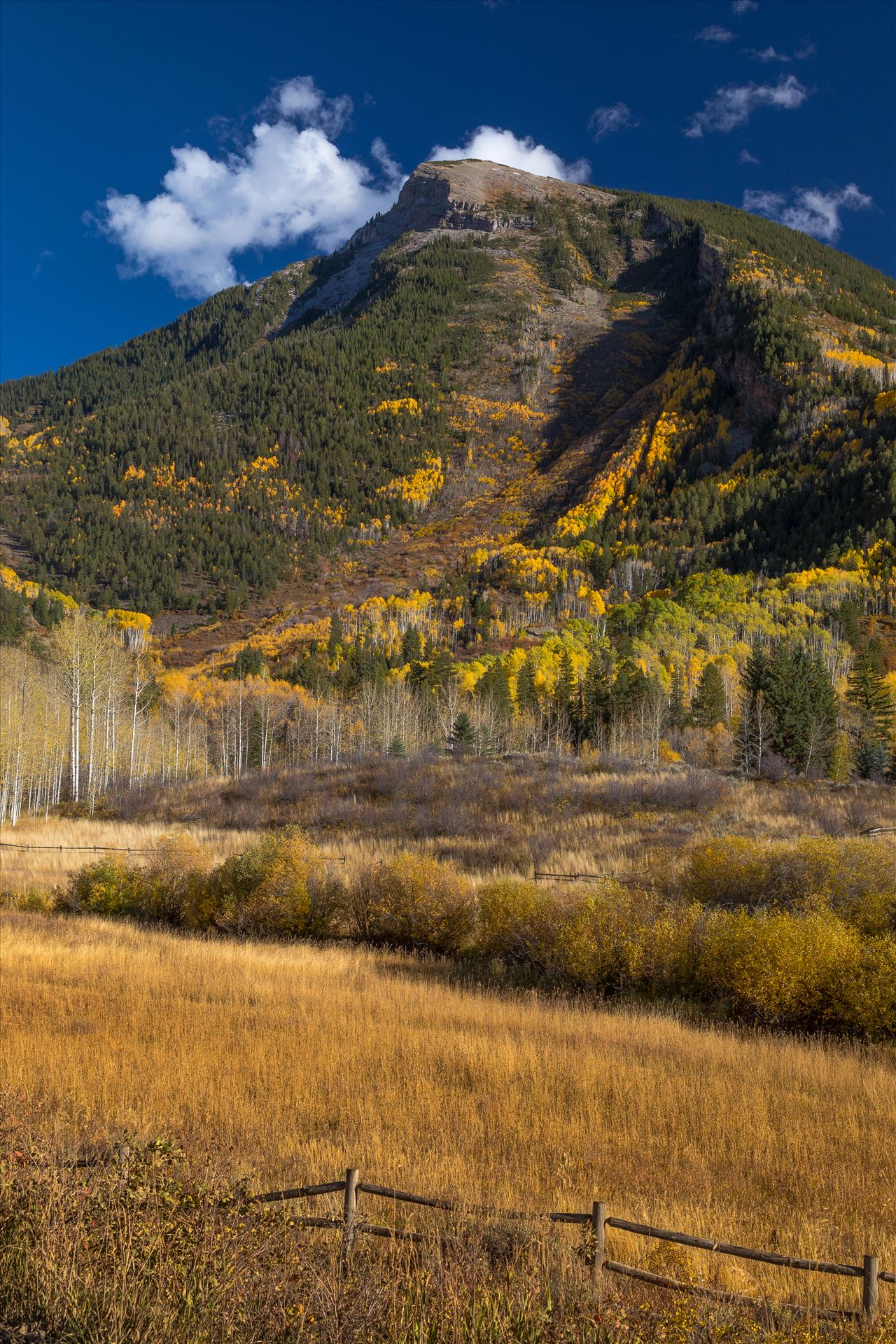 Fences to Mend - Fences lining a ranch near Marble, Colorado by Scott Smith Photos