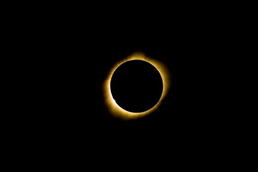 Total solar eclipse, at Carhenge in Alliance. Nebraska August 21, 2017.