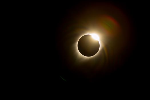 Total solar eclipse, at Carhenge in Alliance. Nebraska August 21, 2017.