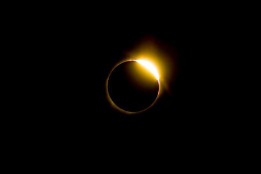 Total solar eclipse, at Carhenge in Alliance. Nebraska August 21, 2017.