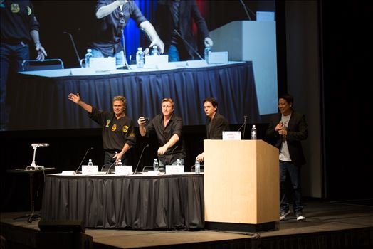 Denver Comic Con 2016 34 - Denver Comic Con 2016 at the Colorado Convention Center. Garrett Wang, Ralph Macchio, Martin Kove and William Zabka.