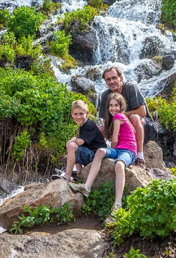 A self portrait of me and my children, in 2011. Shot with a wireless remote trigger.