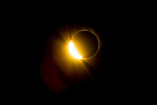 2017 Solar Eclipse 04 - Total solar eclipse, at Carhenge in Alliance. Nebraska August 21, 2017.