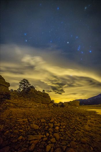 Another long exposure from the shore of Mary's Lake a few miles near Estes Park, looking east towards Denver.