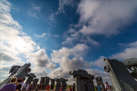 2017 Solar Eclipse 01 - Total solar eclipse, at Carhenge in Alliance. Nebraska August 21, 2017.