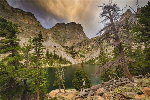 Emerald lake from part-ways up the side of the surrounding mountain - a very rocky, but easy climb.