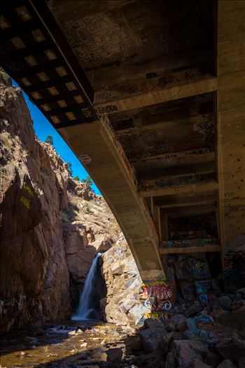 Rainbow Falls, also known as Graffiti Falls, in Manitou Springs, Colorado.