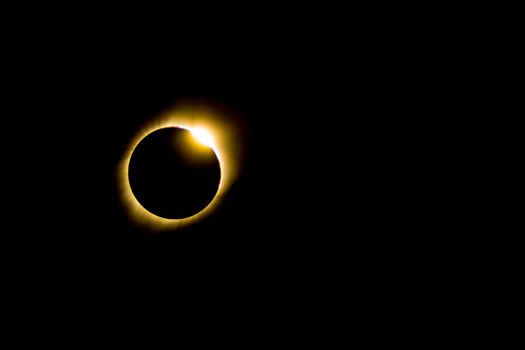2017 Solar Eclipse 15 - Total solar eclipse, at Carhenge in Alliance. Nebraska August 21, 2017.