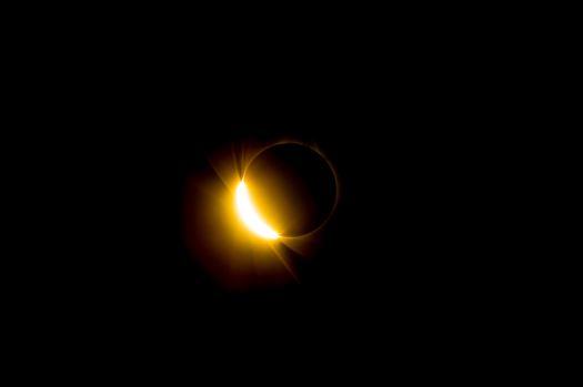 Total solar eclipse, at Carhenge in Alliance. Nebraska August 21, 2017.