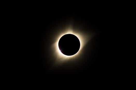 2017 Solar Eclipse 10 - Total solar eclipse, at Carhenge in Alliance. Nebraska August 21, 2017.