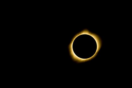 2017 Solar Eclipse 13 - Total solar eclipse, at Carhenge in Alliance. Nebraska August 21, 2017.