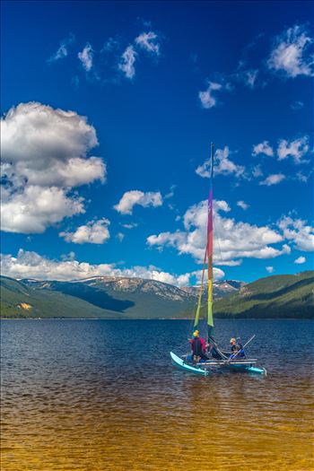 Sailing at Turqouise Lake, Leadville, Colorado.