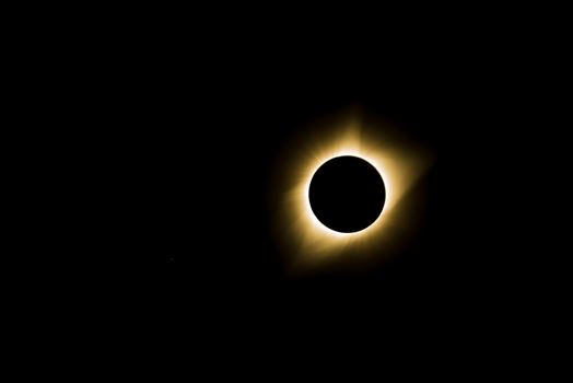 2017 Solar Eclipse 12 - Total solar eclipse, at Carhenge in Alliance. Nebraska August 21, 2017.