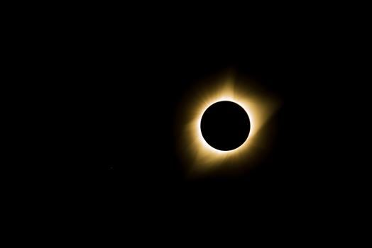 Total solar eclipse, at Carhenge in Alliance. Nebraska August 21, 2017.