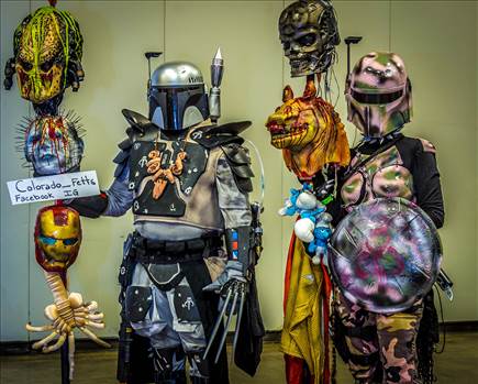 A quick shot as the Colorado Fetts were posing for a number of photographers at the Denver Comic Con, 2014.