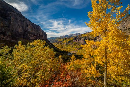 The beautiful town of Telluride from the Black Bear 4x4 trail near Bridal Veil Falls.