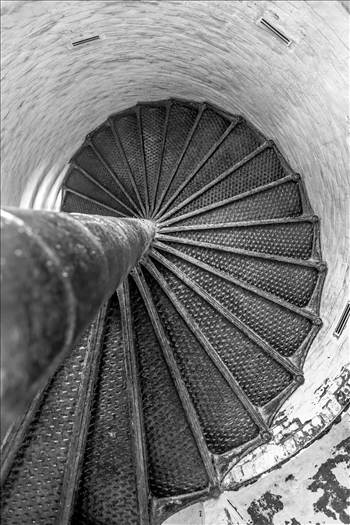 Steps inside the old Cape Henry Lighthouse, in Virginia.
