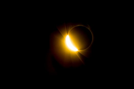 2017 Solar Eclipse 03 - Total solar eclipse, at Carhenge in Alliance. Nebraska August 21, 2017.