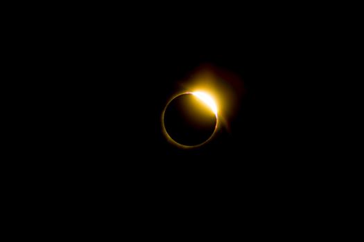 Total solar eclipse, at Carhenge in Alliance. Nebraska August 21, 2017.